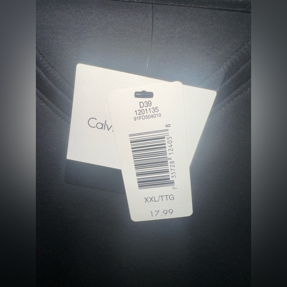 (Set of 2) long sleeve, Calvin Klein, black T-shirts (brand new) - Picture 3 of 4